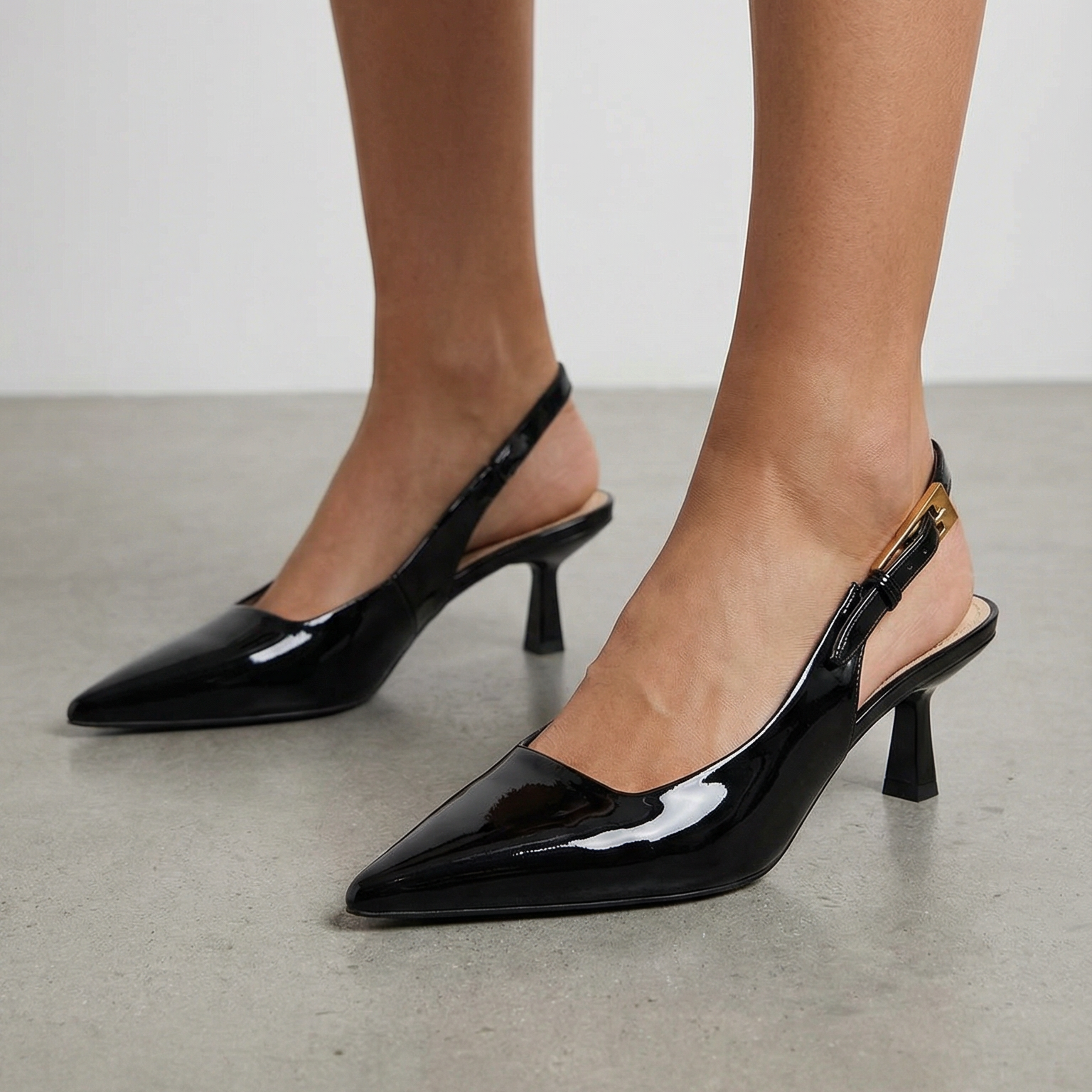 Clara | Women's Slingback Court Heels – Pointed-Toe Kitten Heel Pumps