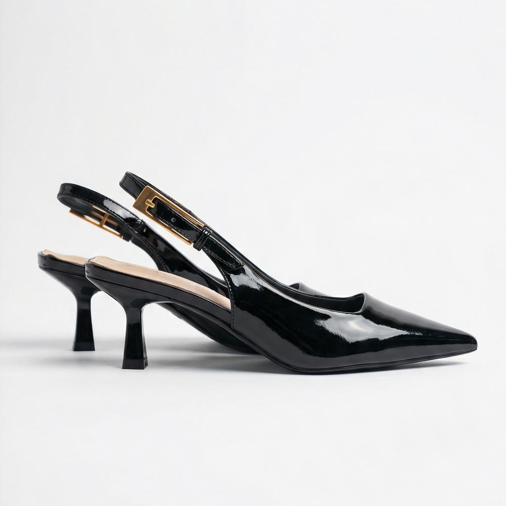 Clara | Women's Slingback Court Heels – Pointed-Toe Kitten Heel Pumps