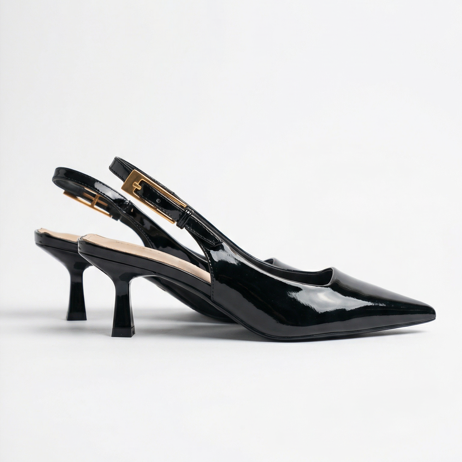 Clara | Women's Slingback Court Heels – Pointed-Toe Kitten Heel Pumps