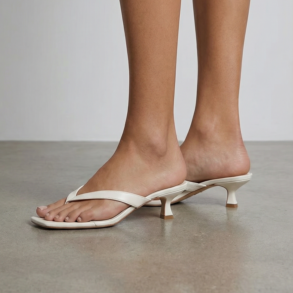Sienna | Women's Kitten Heel Flip-Flops – Minimalist Summer Sandals