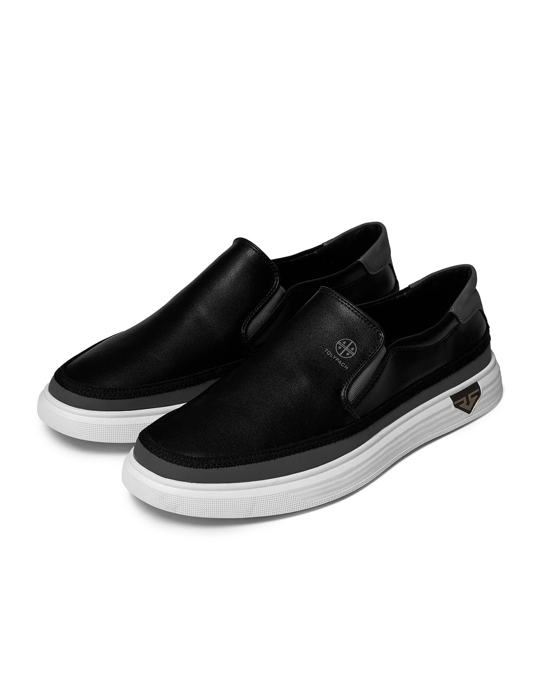 Toby | Men's faux leather Slip-On Trainers - Casual Everyday Shoes