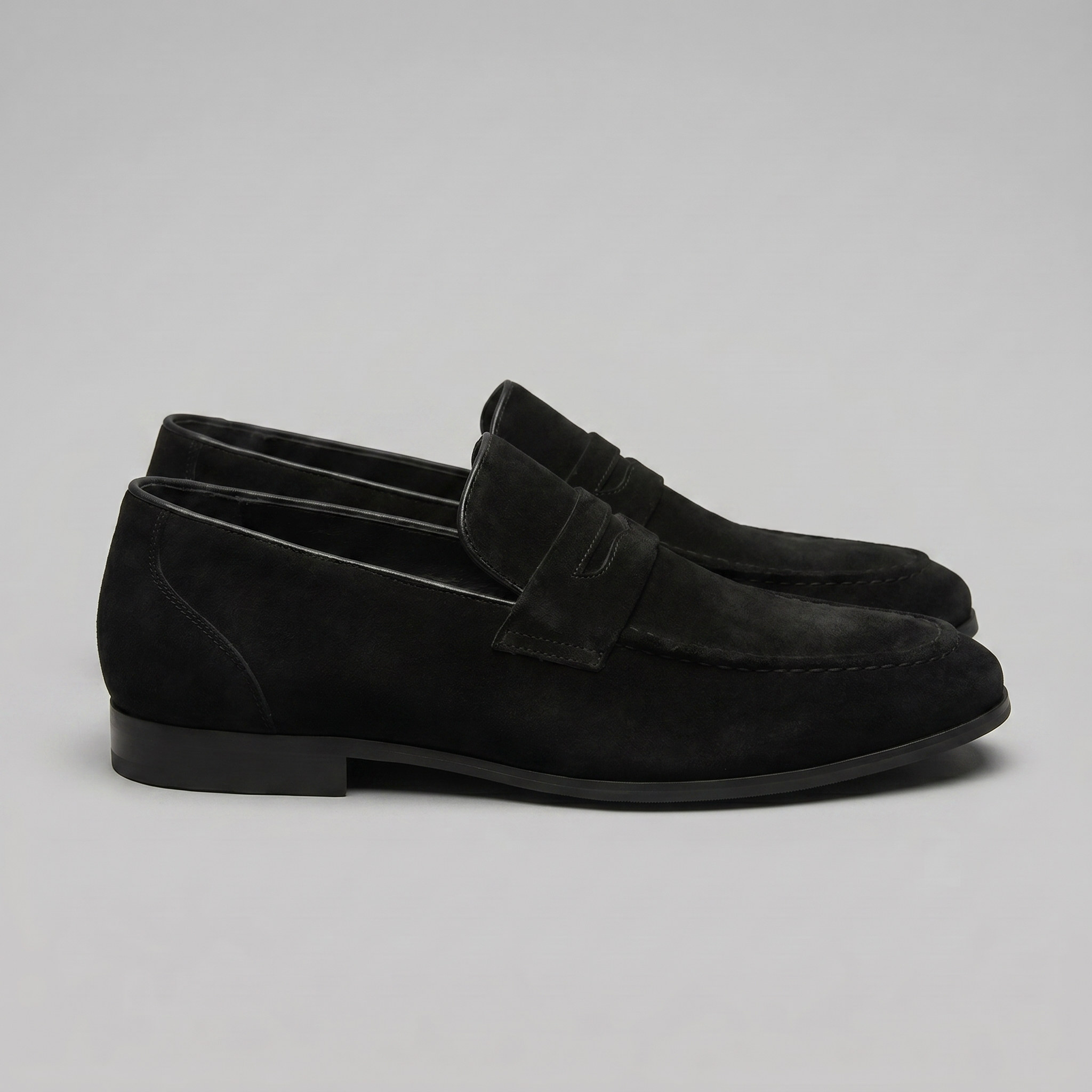 Angus | Men's Suede Penny Loafers - Smart Casual Slip-On Shoes