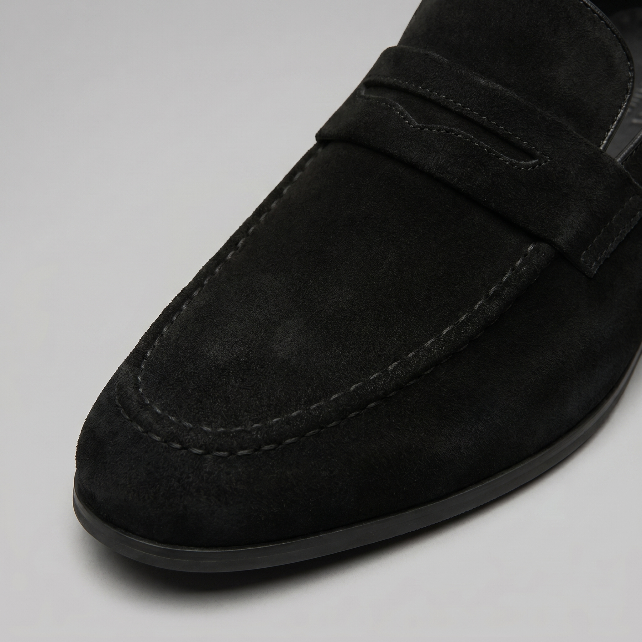 Angus | Men's Suede Penny Loafers - Smart Casual Slip-On Shoes