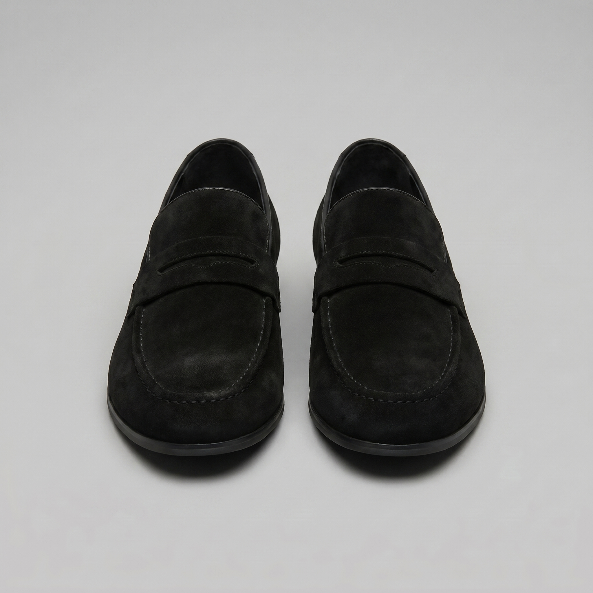 Angus | Men's Suede Penny Loafers - Smart Casual Slip-On Shoes