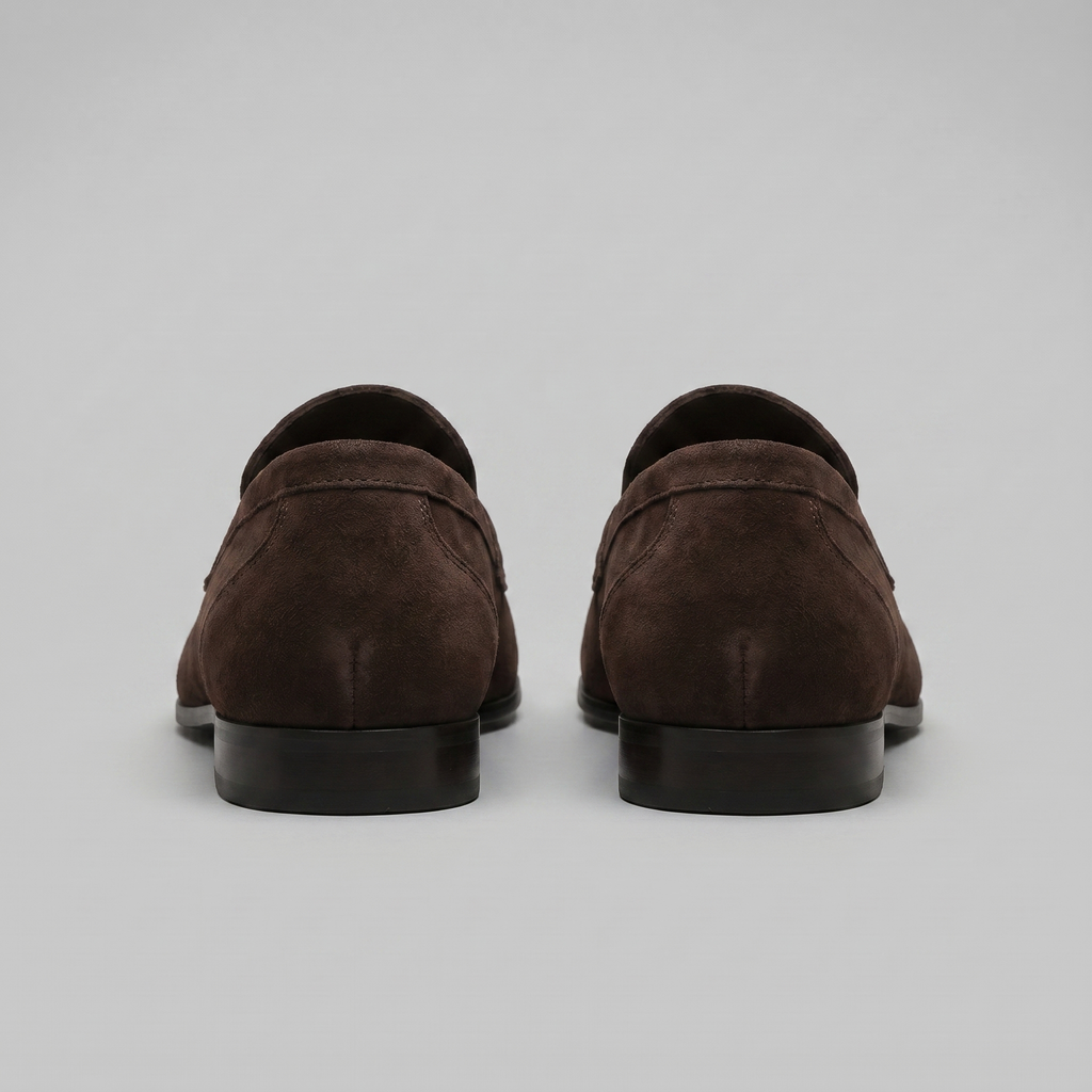 Angus | Men's Suede Penny Loafers - Smart Casual Slip-On Shoes