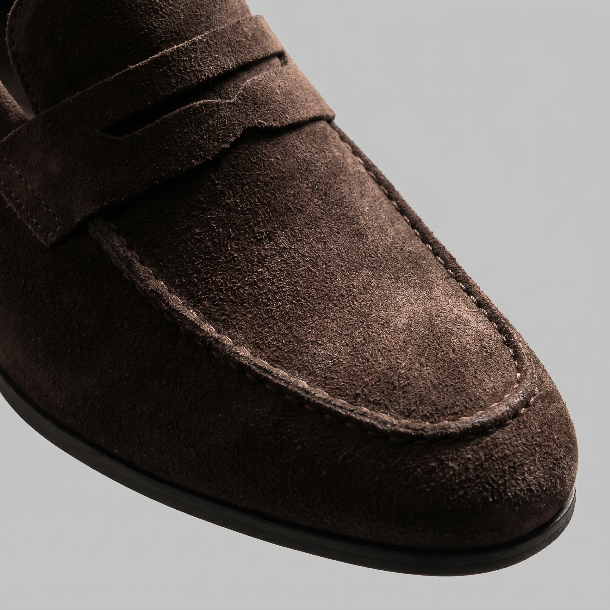 Angus | Men's Suede Penny Loafers - Smart Casual Slip-On Shoes