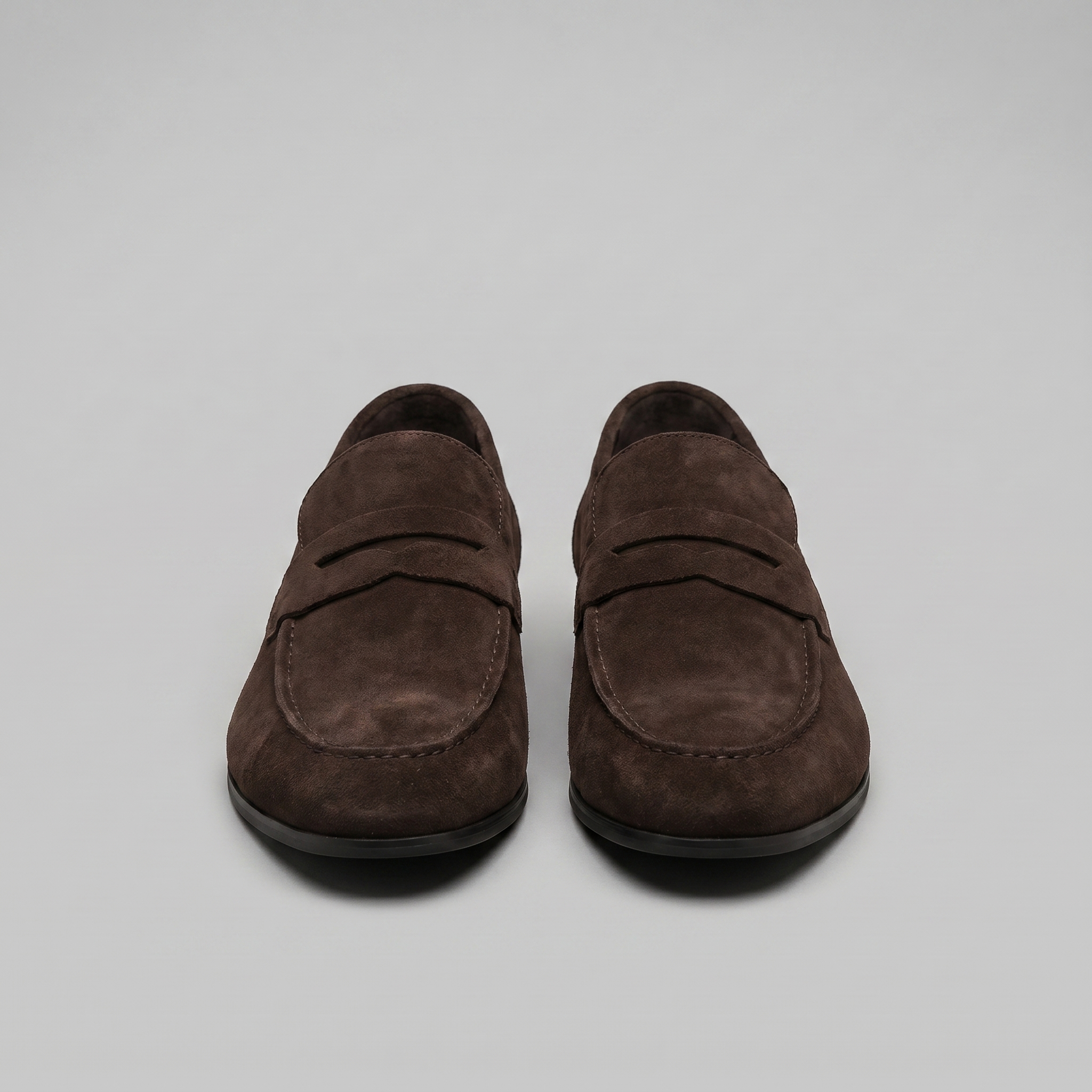 Angus | Men's Suede Penny Loafers - Smart Casual Slip-On Shoes