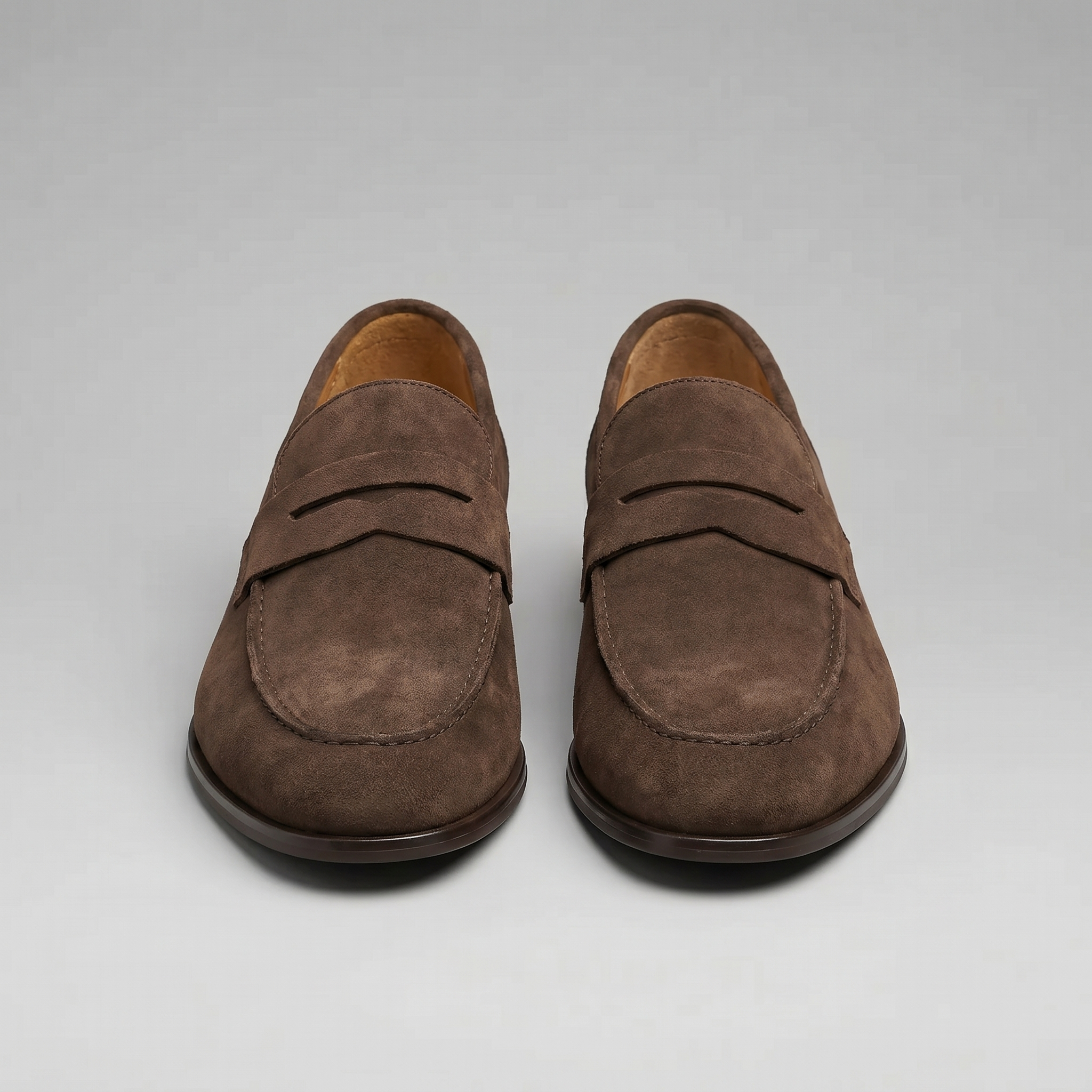 Angus | Men's Suede Penny Loafers - Smart Casual Slip-On Shoes