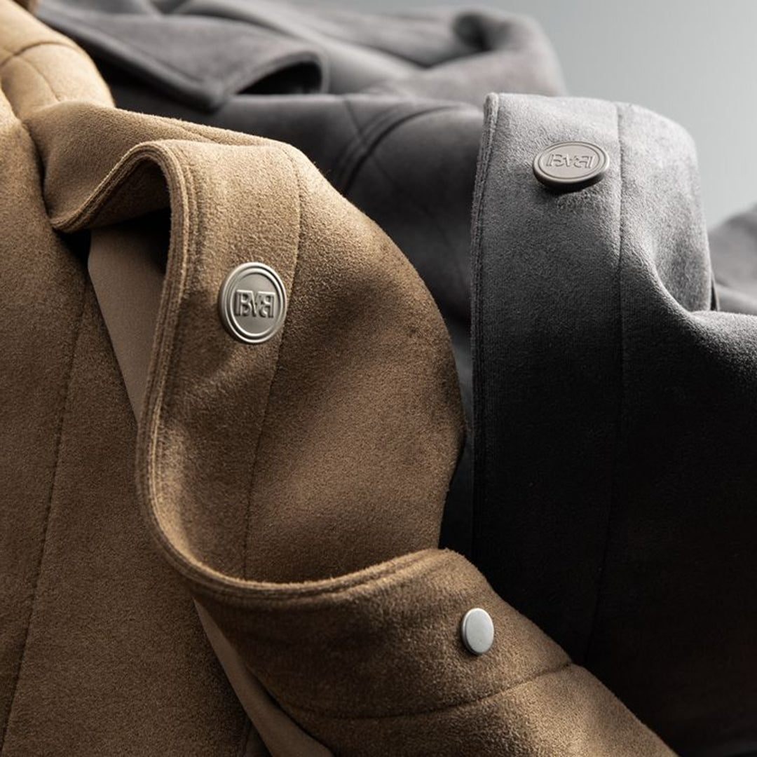 Lambert | Men's Suede-Look Trucker Jacket - Button-Front Casual Coat