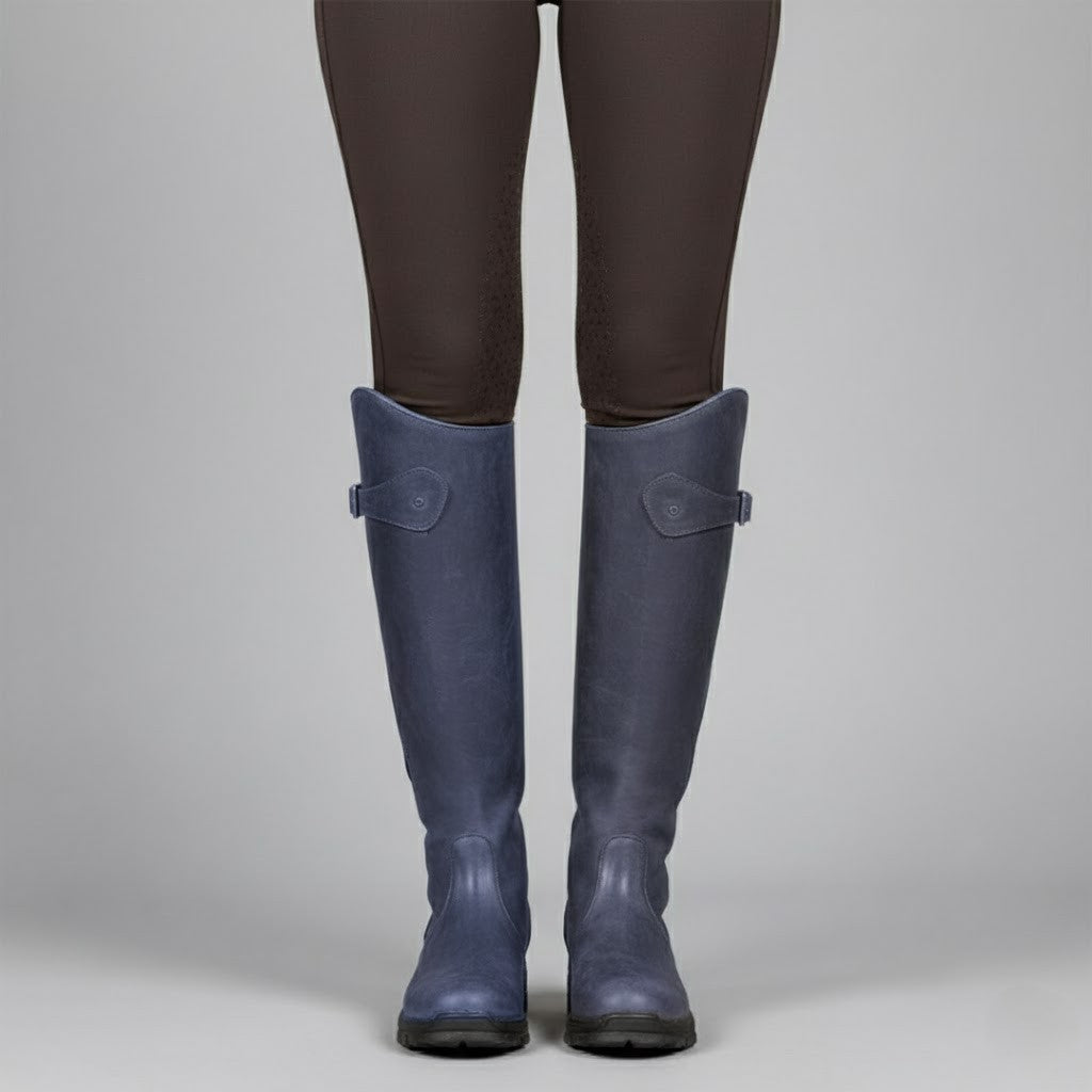 Elowen | Women's Leather-Look Riding Boots - Water-Resistant Outdoor Country Boots