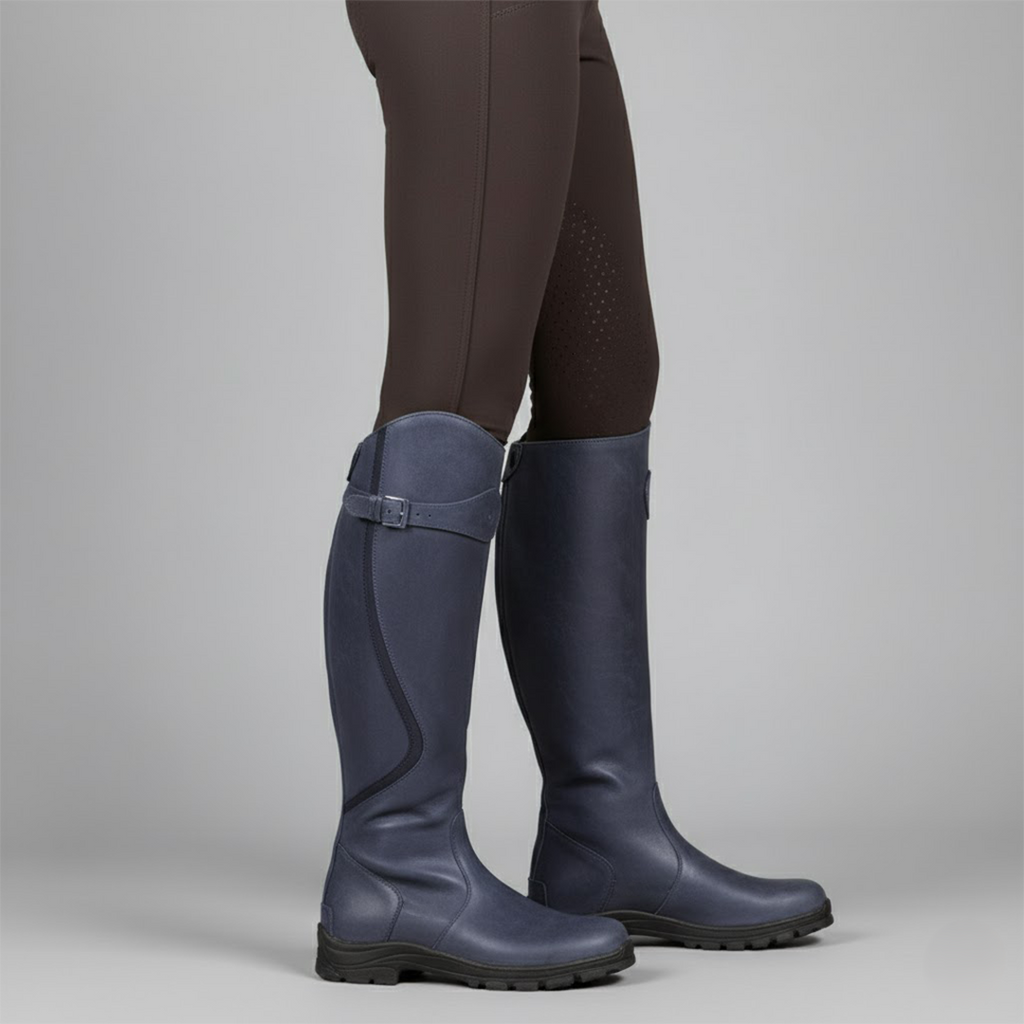 Elowen | Women's Leather-Look Riding Boots - Water-Resistant Outdoor Country Boots