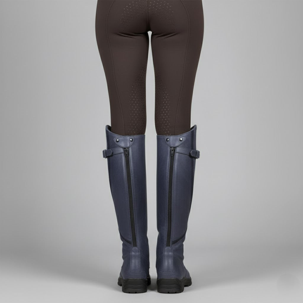 Elowen | Women's Leather-Look Riding Boots - Water-Resistant Outdoor Country Boots
