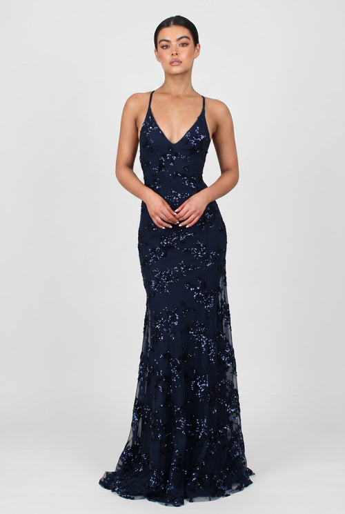 Annabel | Women's Sequin Occasion Dress - Wedding Guest Dress Maxi