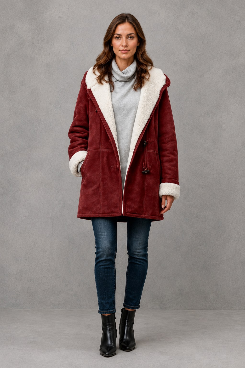 Anwen | Women's Fleece-Lined Coat - Warm Everyday Winter Jacket