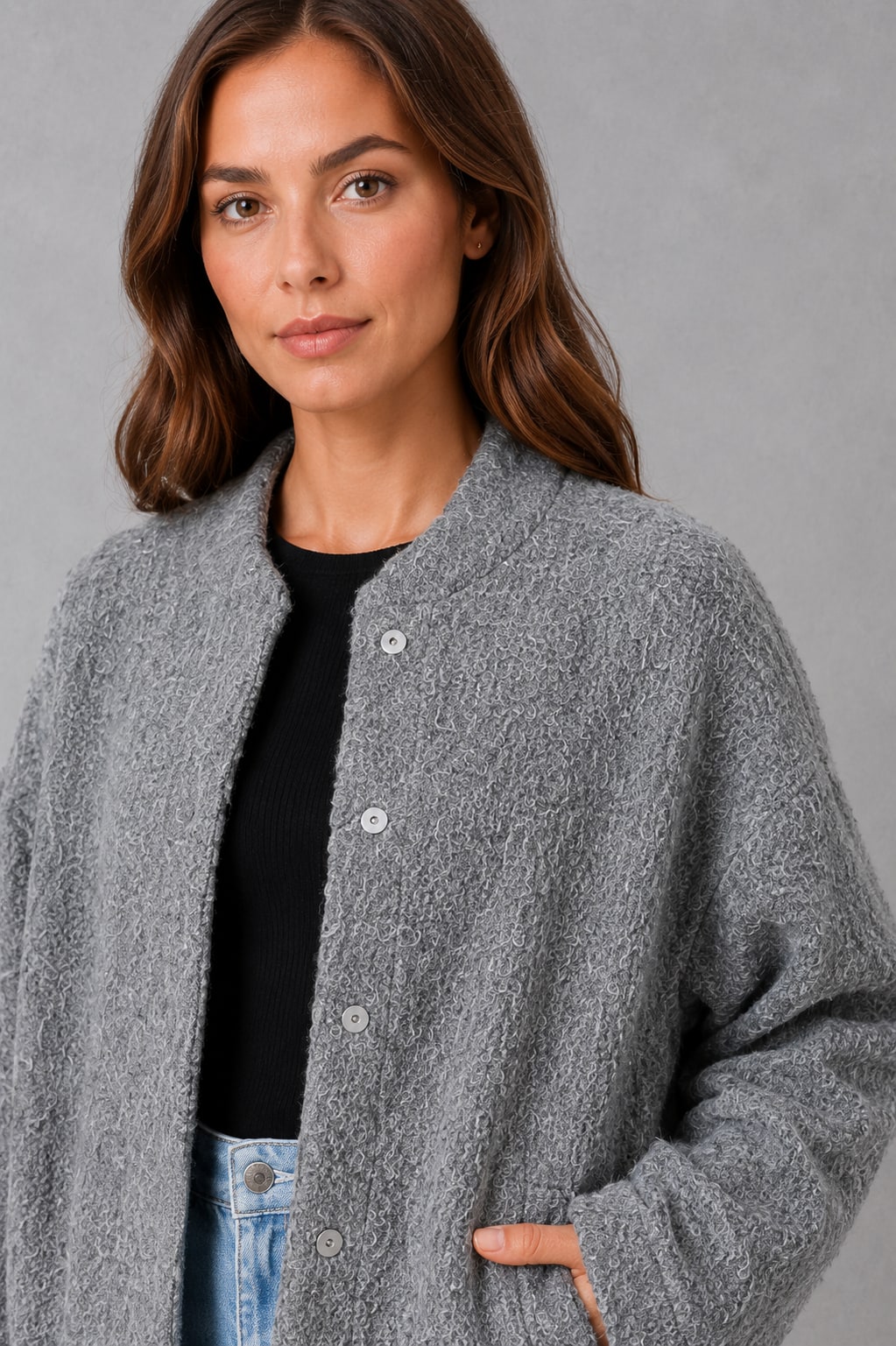 Winona | Women's Oversized Open-Front Jacket - Relaxed Smart-Casual Layer