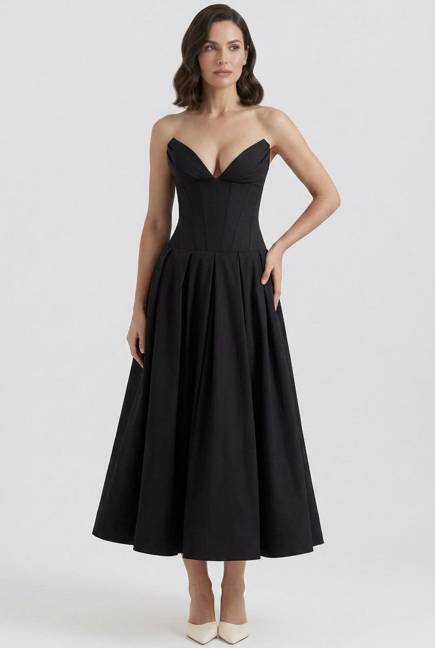Juliet | Women's Midi Wedding Guest Dress - Elegant Occasion Dress