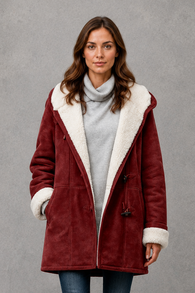 Anwen | Women's Fleece-Lined Coat - Warm Everyday Winter Jacket