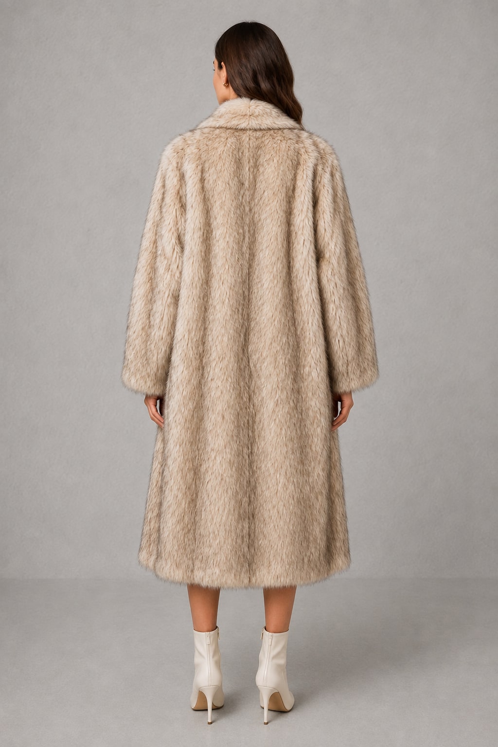 Sophia | Women's Faux Fur Statement Coat - Voluminous Winter Outerwear