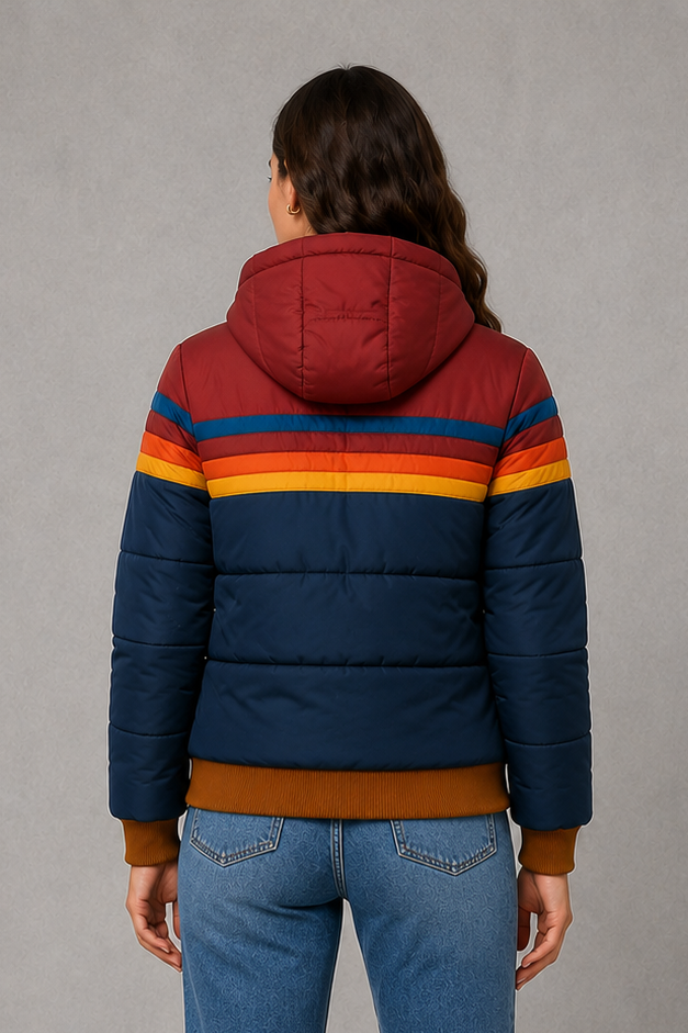 Georgie | Women's Quilted Padded Jacket - Retro Relaxed Winter Coat