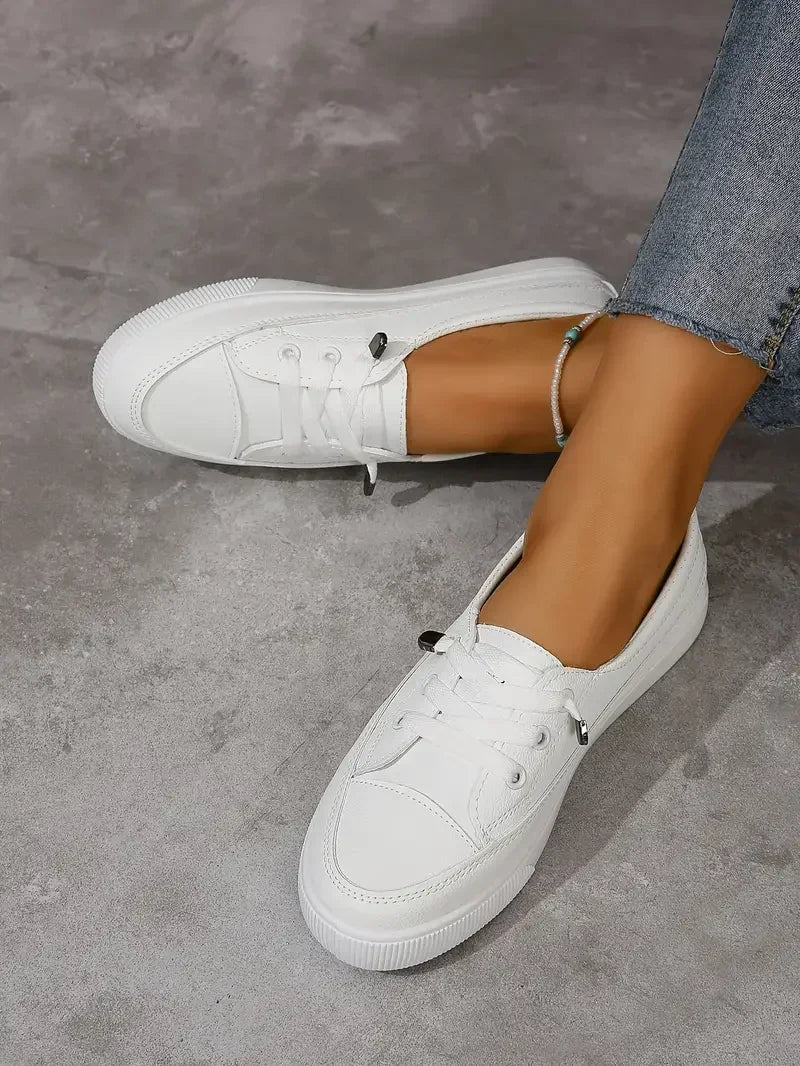 Maisie | Women's Round-Toe Lace-Up Shoes – Casual Flat Everyday Shoes