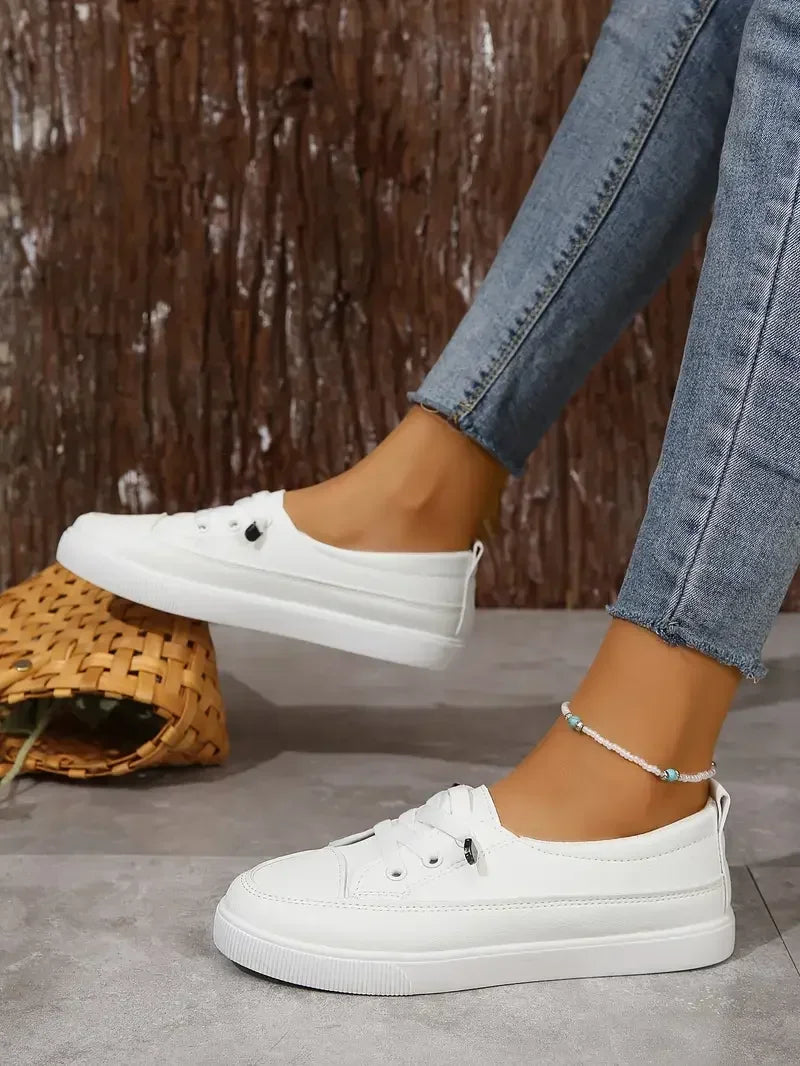 Maisie | Women's Round-Toe Lace-Up Shoes – Casual Flat Everyday Shoes
