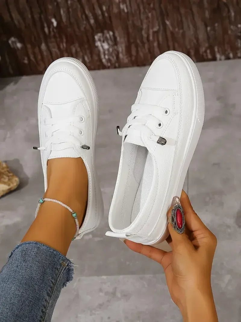 Maisie | Women's Round-Toe Lace-Up Shoes – Casual Flat Everyday Shoes