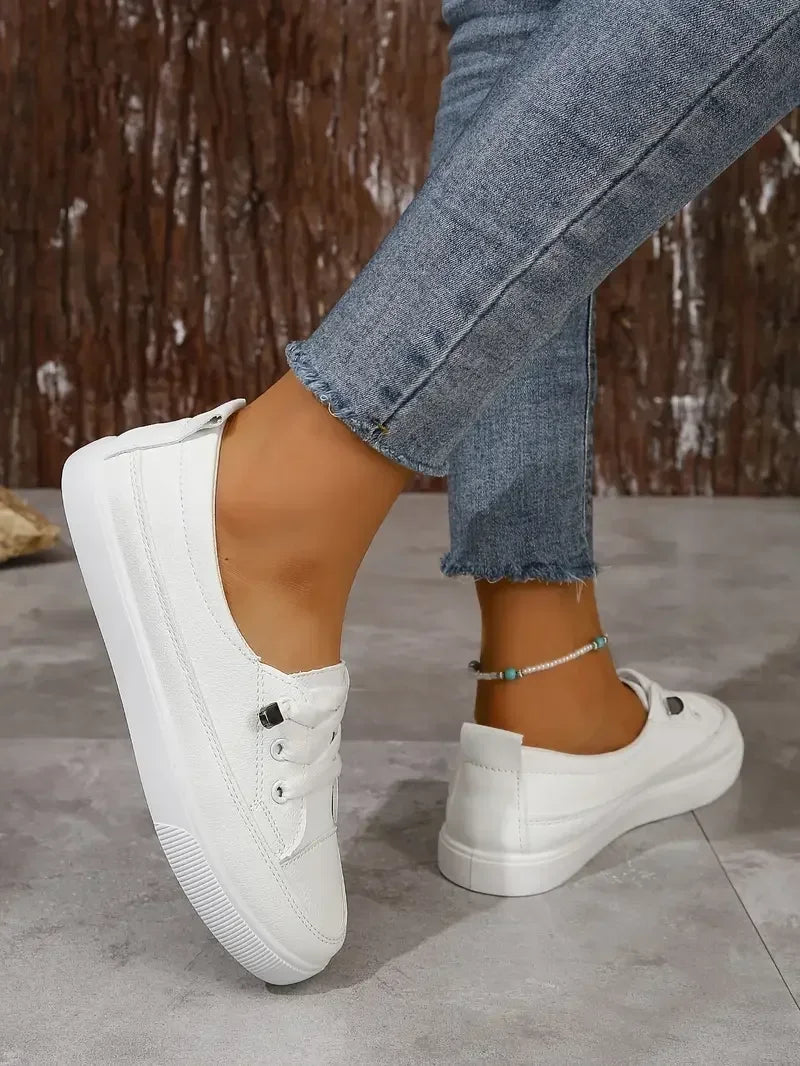 Maisie | Women's Round-Toe Lace-Up Shoes – Casual Flat Everyday Shoes