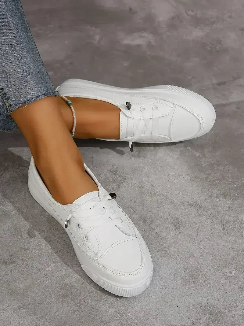Maisie | Women's Round-Toe Lace-Up Shoes – Casual Flat Everyday Shoes