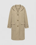 Alexandra | Women's Waterproof Longline Trench Coat - Hooded Button-Front Winter Coat