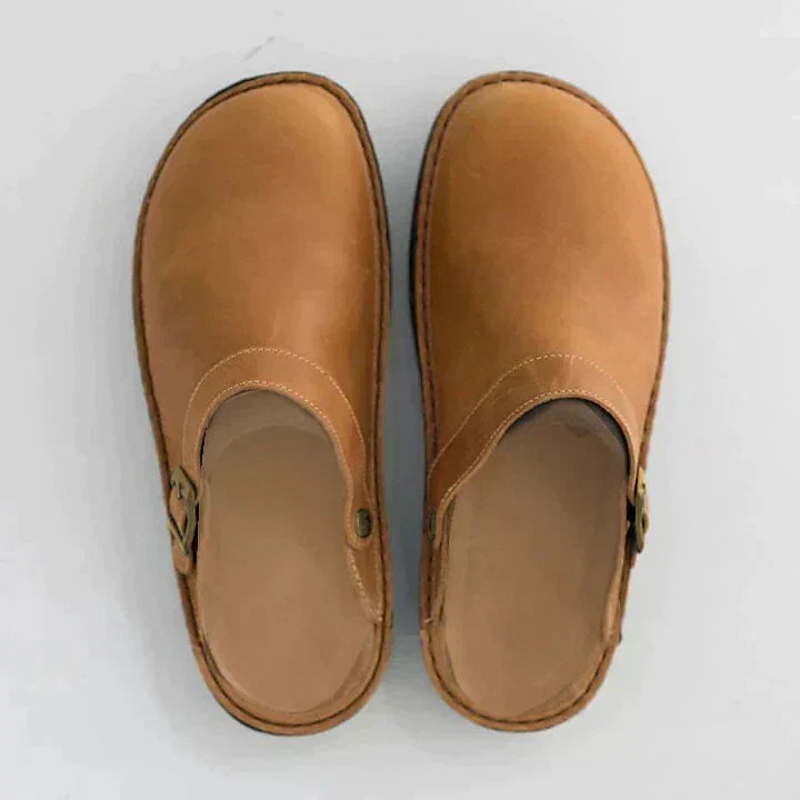 Florence | Leather Clogs – Cushioned Slip-On Everyday Shoes