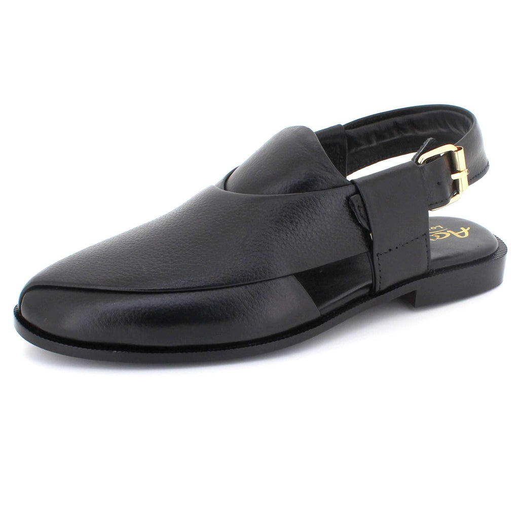 Gordon | Men's synthetic leather Peshawari Sandals - Adjustable Buckle Strap Ethnic Sandals